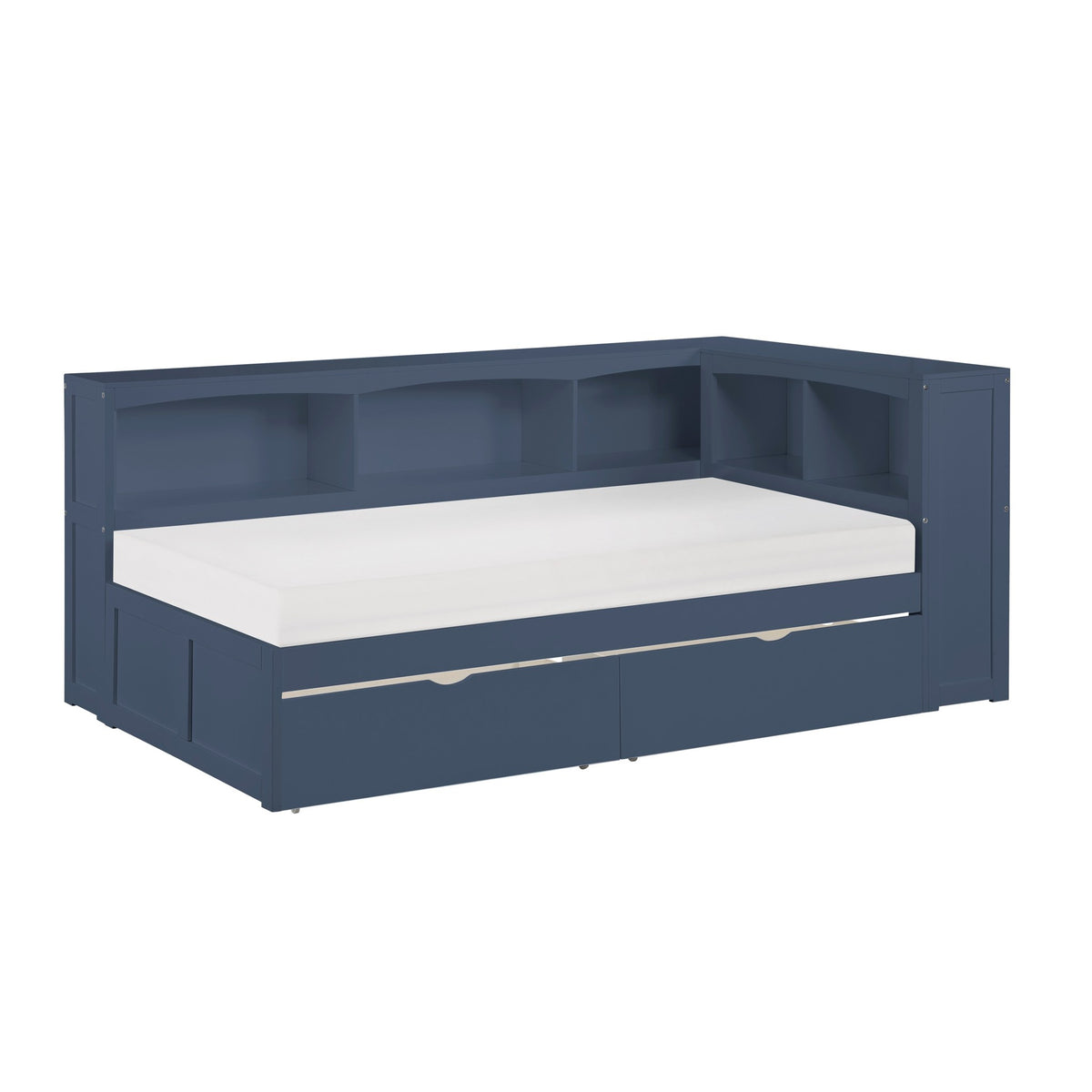 Nora Twin Bookcase Corner Platform Bed