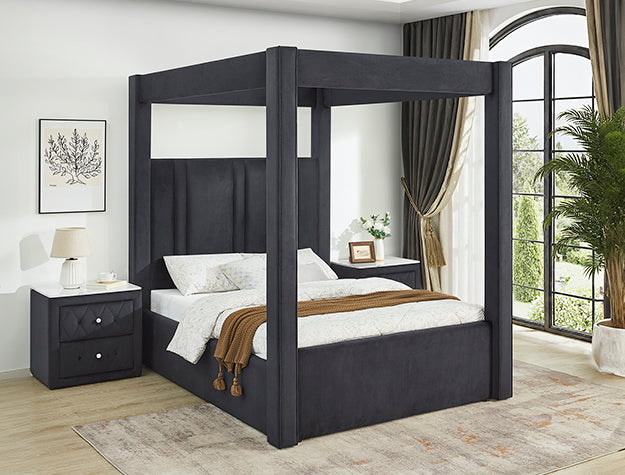Jayla Canopy Bed Black (5117BK)
