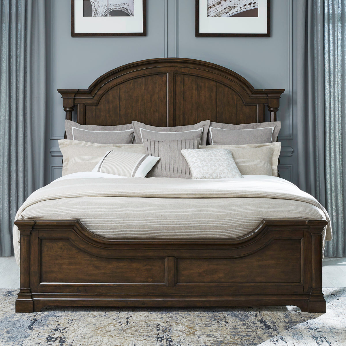 Arden Road Queen Poster Bed, 2 Night Stands