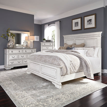 Abbey Park Queen Panel Bed, Dresser & Mirror, Chest Bedroom Set