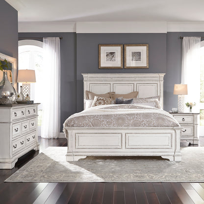 Abbey Park Queen Panel Bed, Dresser & Mirror, Night Stand Bedroom Set