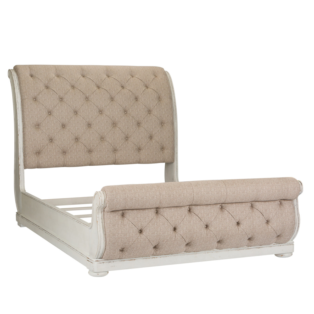 Abbey Park Queen Uph Sleigh Bed, Dresser & Mirror, Night Stand Bedroom Set