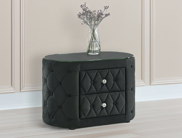 Voltare Night Stand Black (5212BK-2)