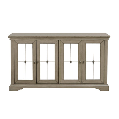 Vermillion Server with Mirrored Door