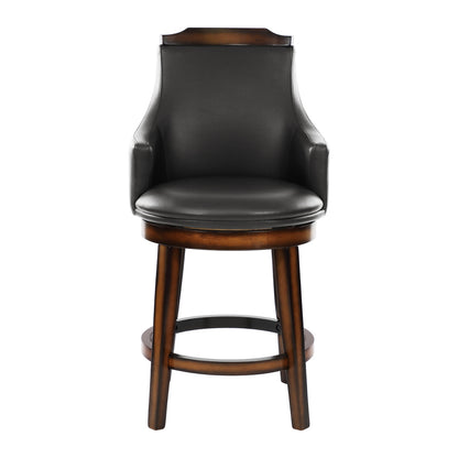 Bayshore Swivel Counter Height Chair - Dark brown