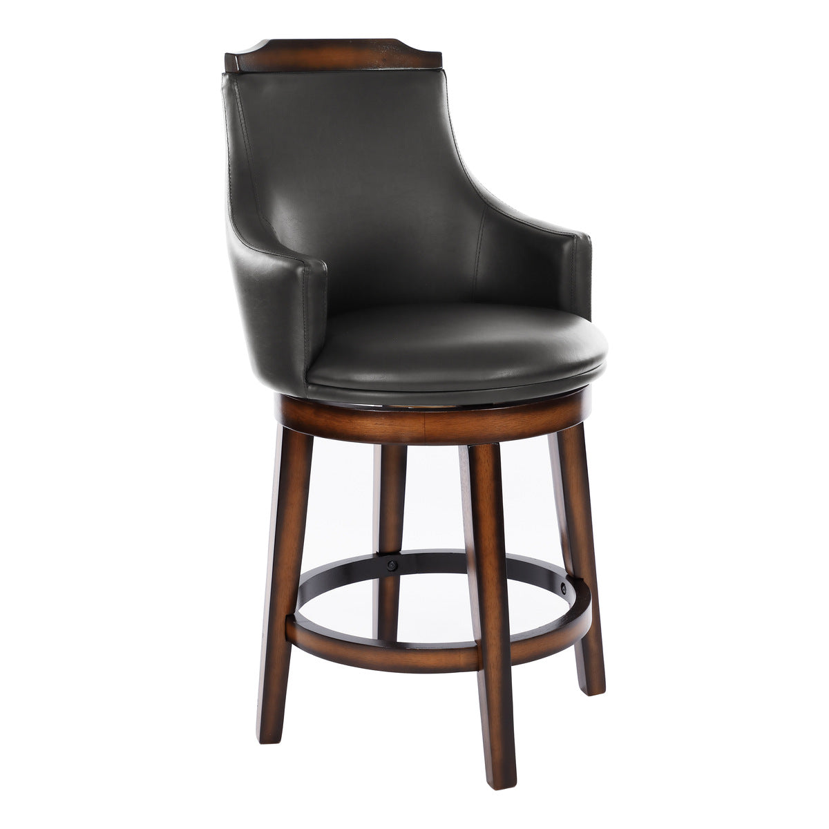 Bayshore Swivel Counter Height Chair - Dark brown