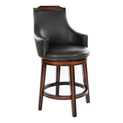 Bayshore Swivel Counter Height Chair - Dark brown