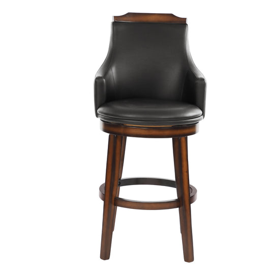 Bayshore Swivel Pub Height Chair - Dark brown