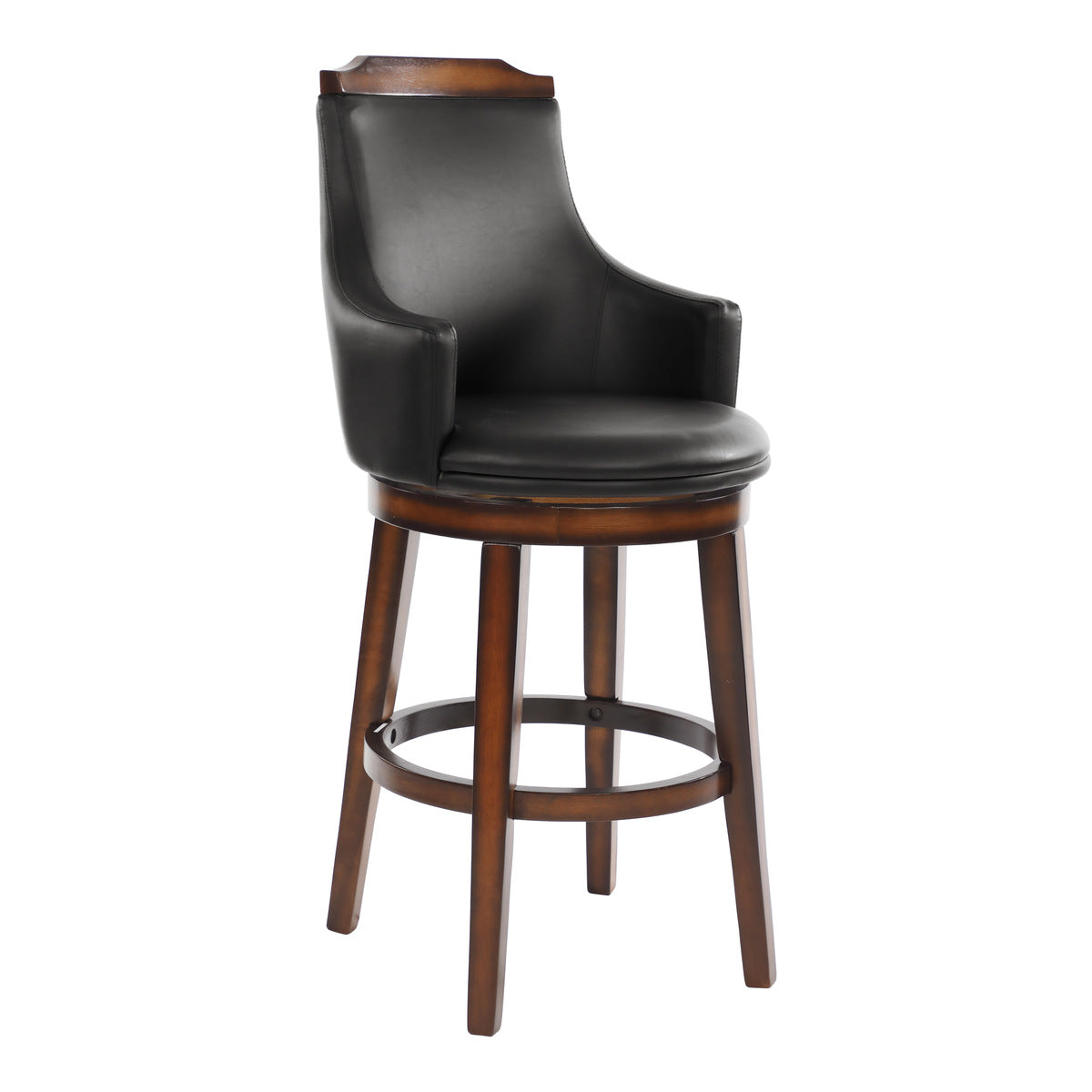 Bayshore Swivel Pub Height Chair - Dark brown