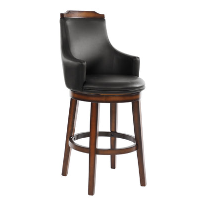 Bayshore Swivel Pub Height Chair - Dark brown