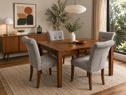Uphl Dining Parson Chair, Grey Fabric