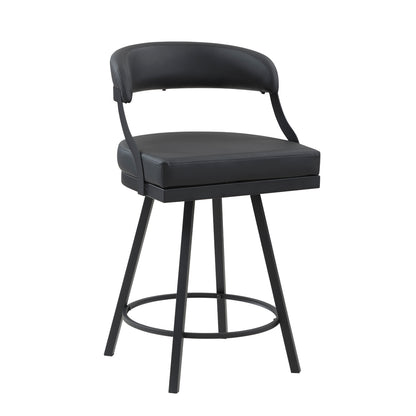 Crowley Swivel Counter Height Chair - Black