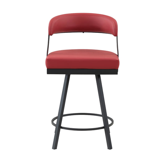 Crowley Swivel Counter Height Chair - Red