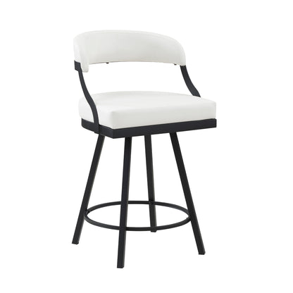 Crowley Swivel Counter Height Chair - White