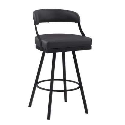 Crowley Swivel Pub Height Chair - Black