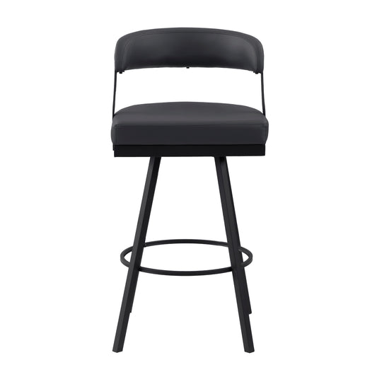 Crowley Swivel Pub Height Chair - Black