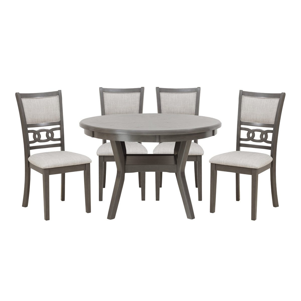 5Pc Pack Dining Set, Gray Mindy Wood