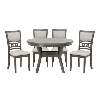 5Pc Pack Dining Set, Gray Mindy Wood
