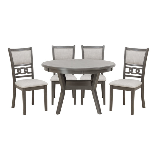 5Pc Pack Dining Set, Gray Mindy Wood