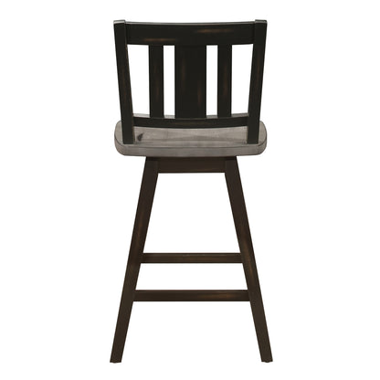 Amsonia Swivel Counter Height Chair (5602-24BKS2)