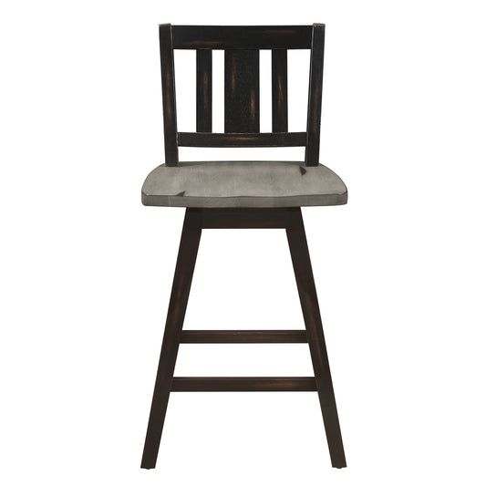 Amsonia Swivel Counter Height Chair (5602-24BKS2)
