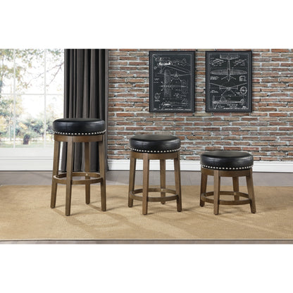 Westby Round Swivel Pub Height Stool, Black