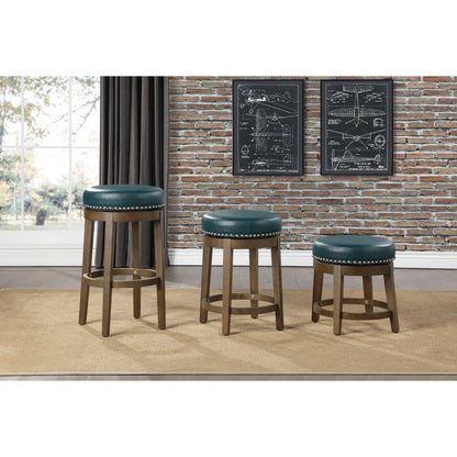 Westby Round Swivel Pub Height Stool, Green