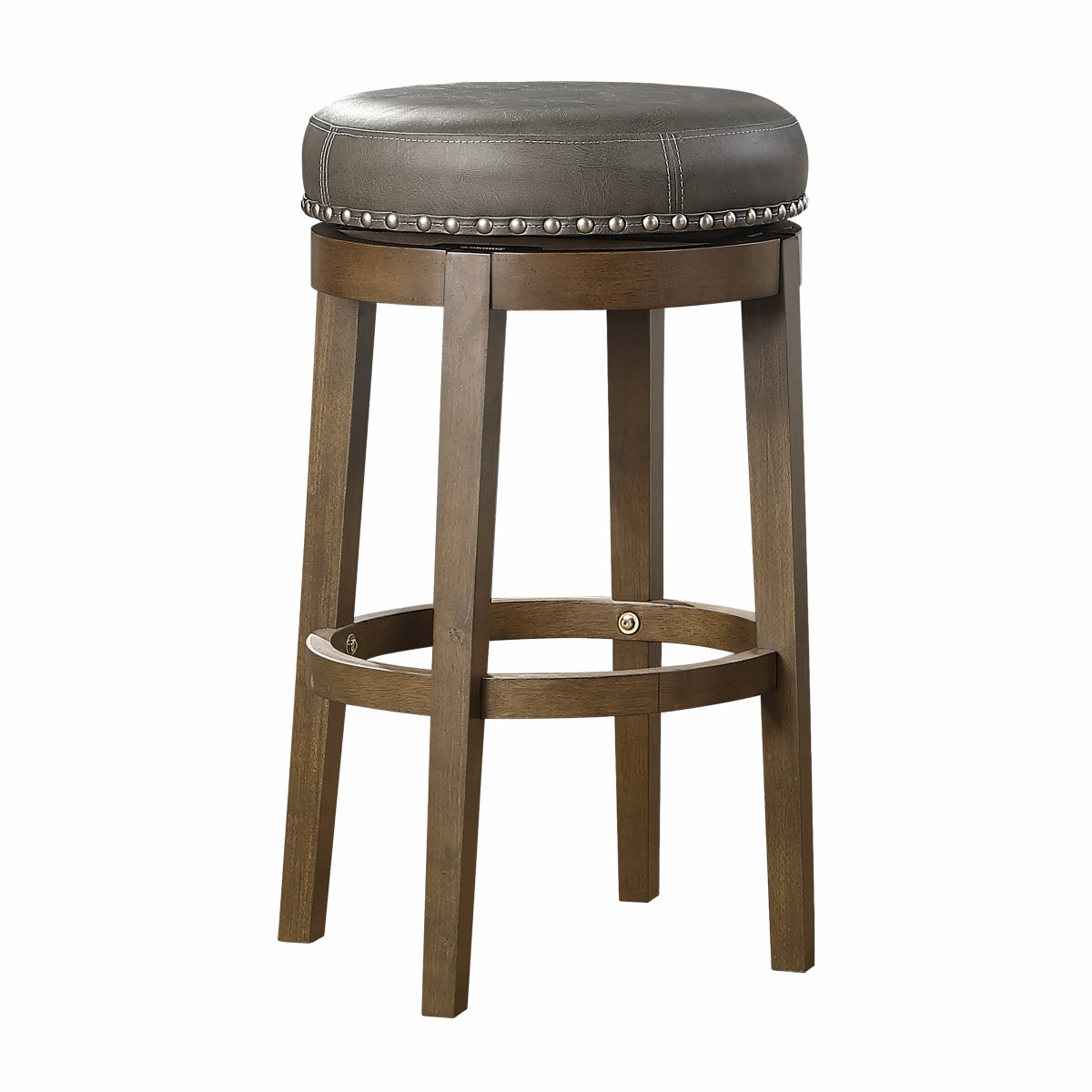 Westby Round Swivel Pub Height Stool, Gray