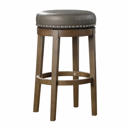 Westby Round Swivel Pub Height Stool, Gray