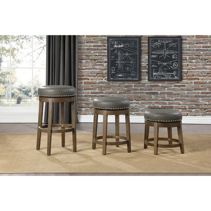 Westby Round Swivel Pub Height Stool, Gray