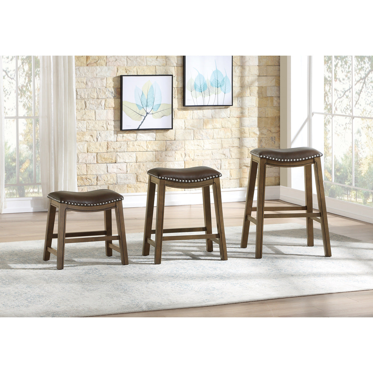 Ordway 29 Pub Height Stool, Brown