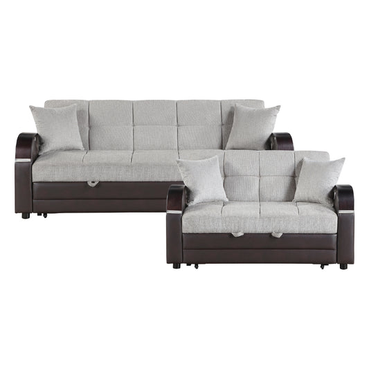 Hybrid 2-Piece Living Room Set (Sofa and Love Seat)