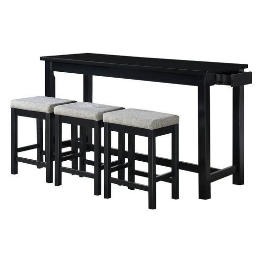 Connected 4-Piece Pack Counter Height Set - Gray