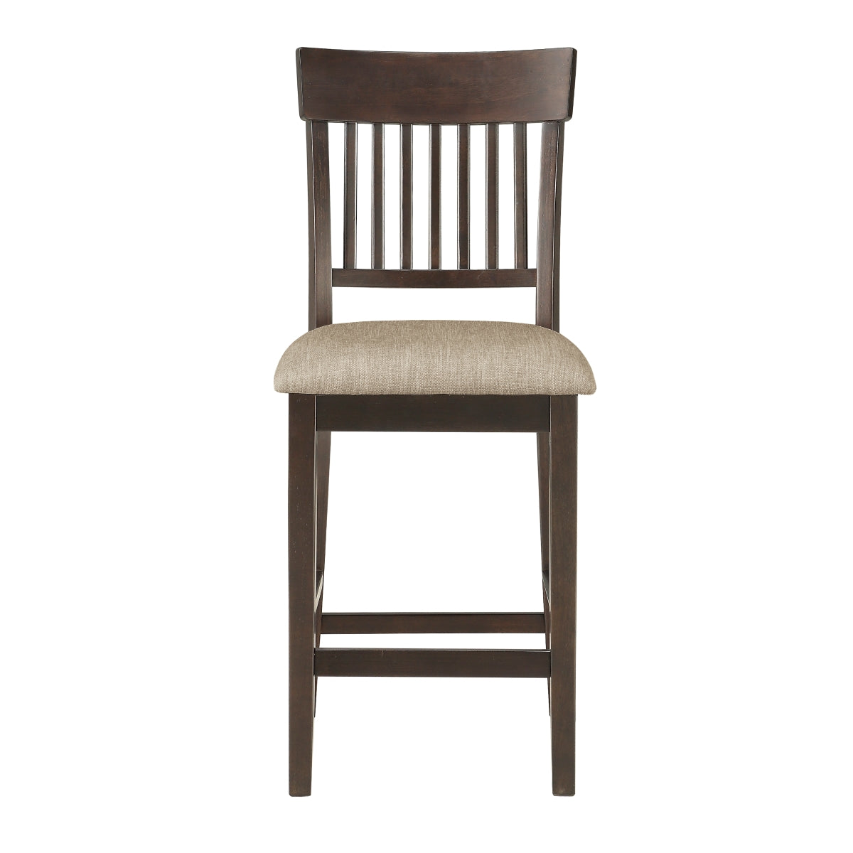 Balin Counter Height Chair, Slat Back - Brown