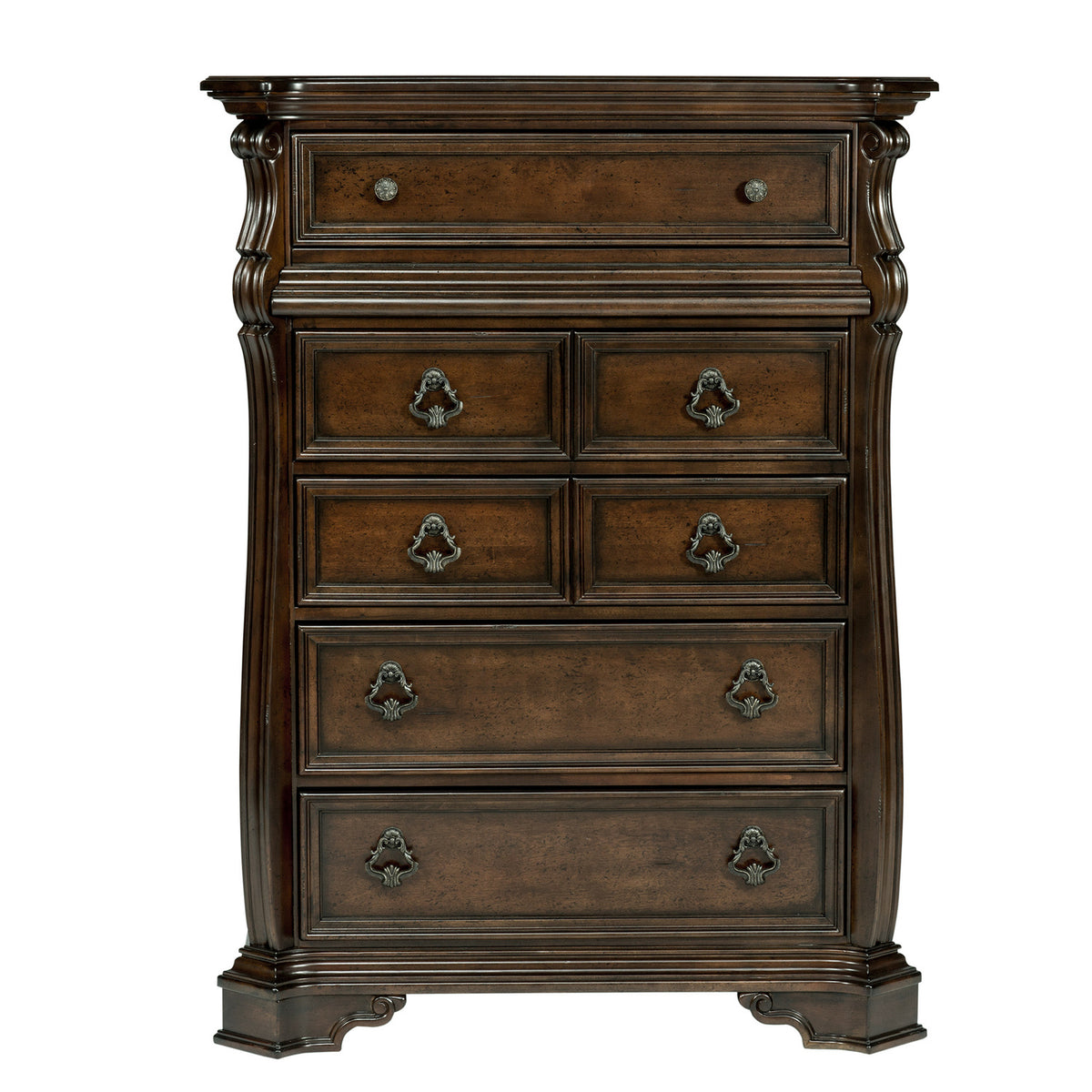 Arbor Place Queen Sleigh Bed, Dresser & Mirror, Chest, Night Stand Bedroom Set