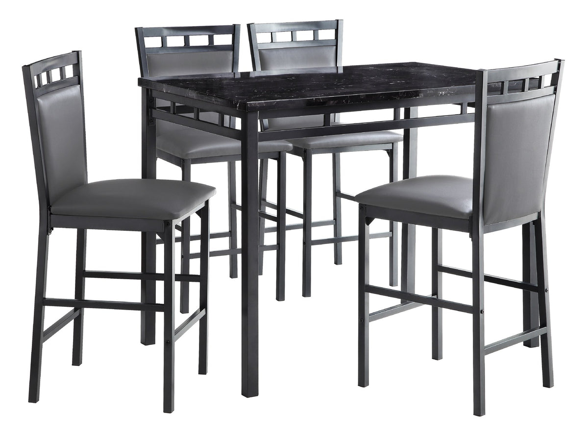 Counter Height Chr, Gray (4 In 1 Box)