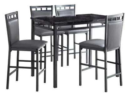 Counter Height Chr, Gray (4 In 1 Box)