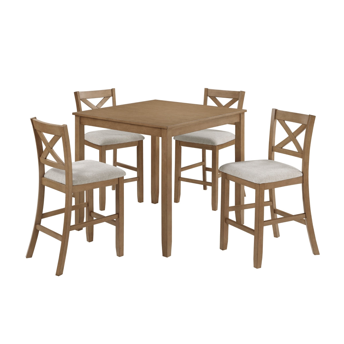 Crossbuck 5-Piece Pack Counter Height Set