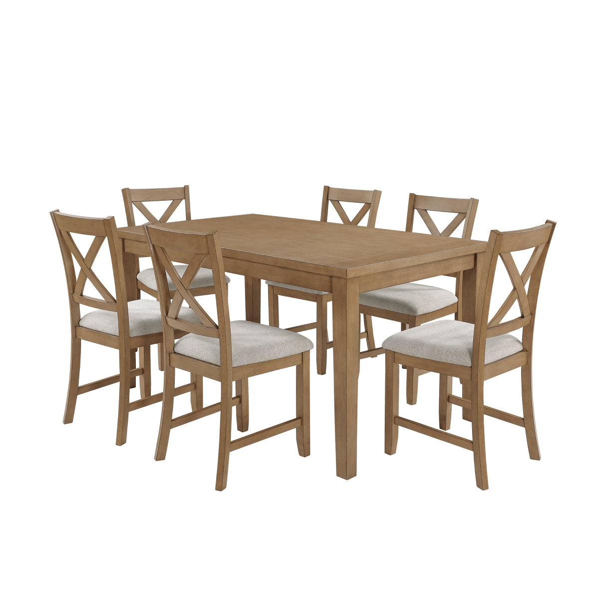 Crossbuck 7-Piece Pack Dinette Set