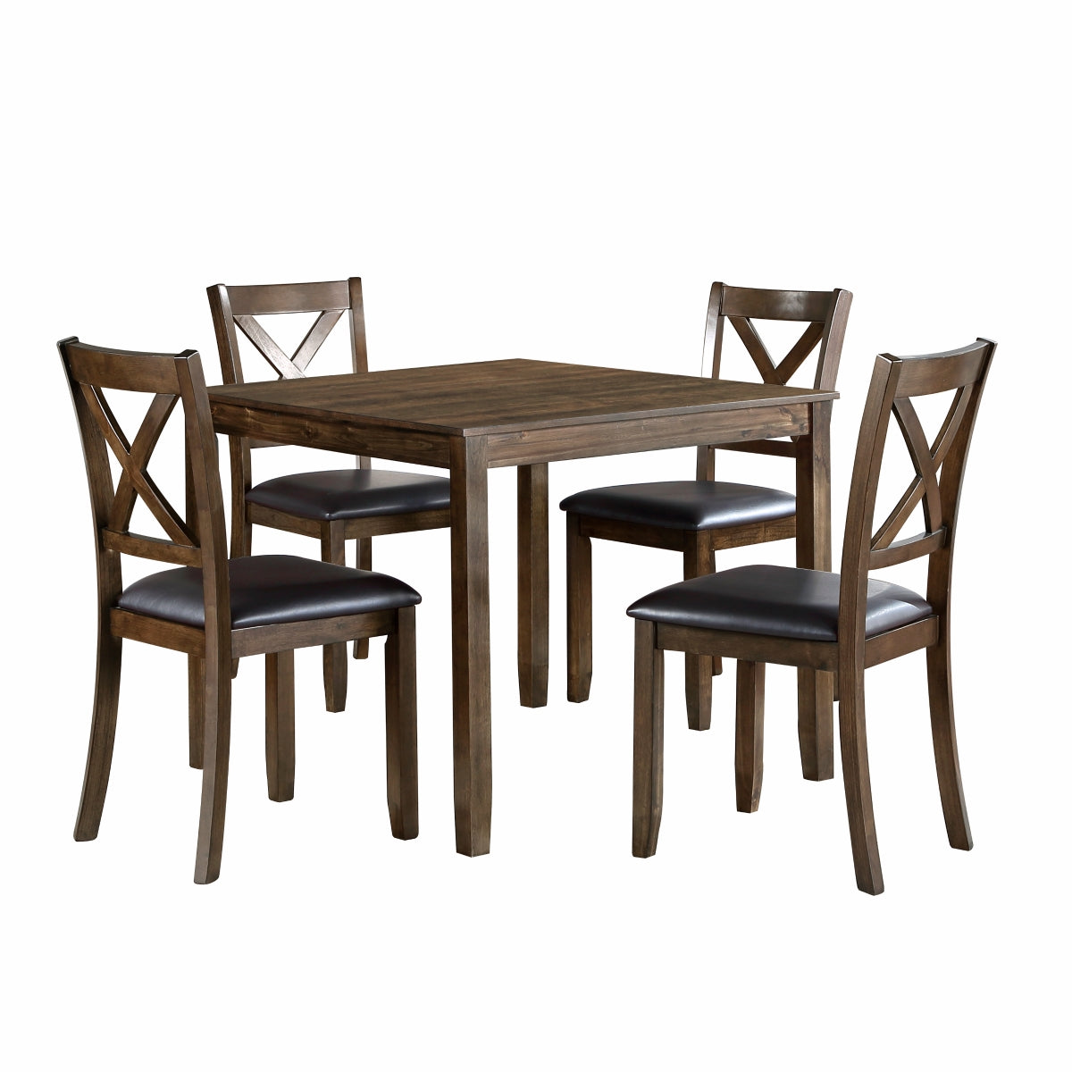 Hazel 5-Piece Pack Dinette Set - Dark brown