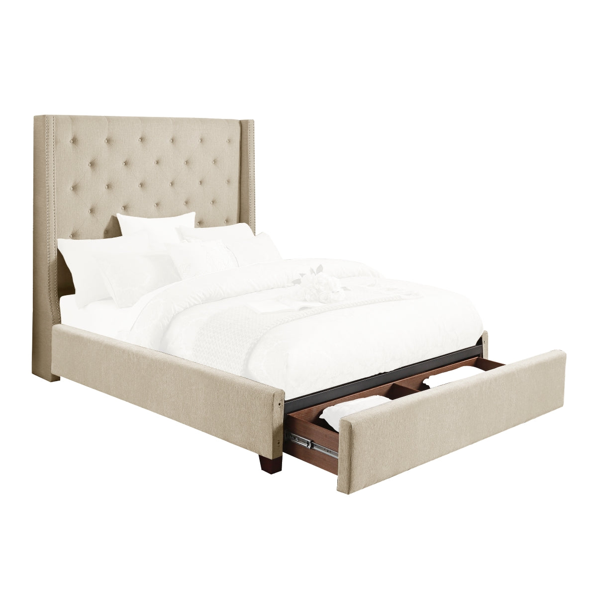 Fairborn Queen Platform Bed with Storage Footboard