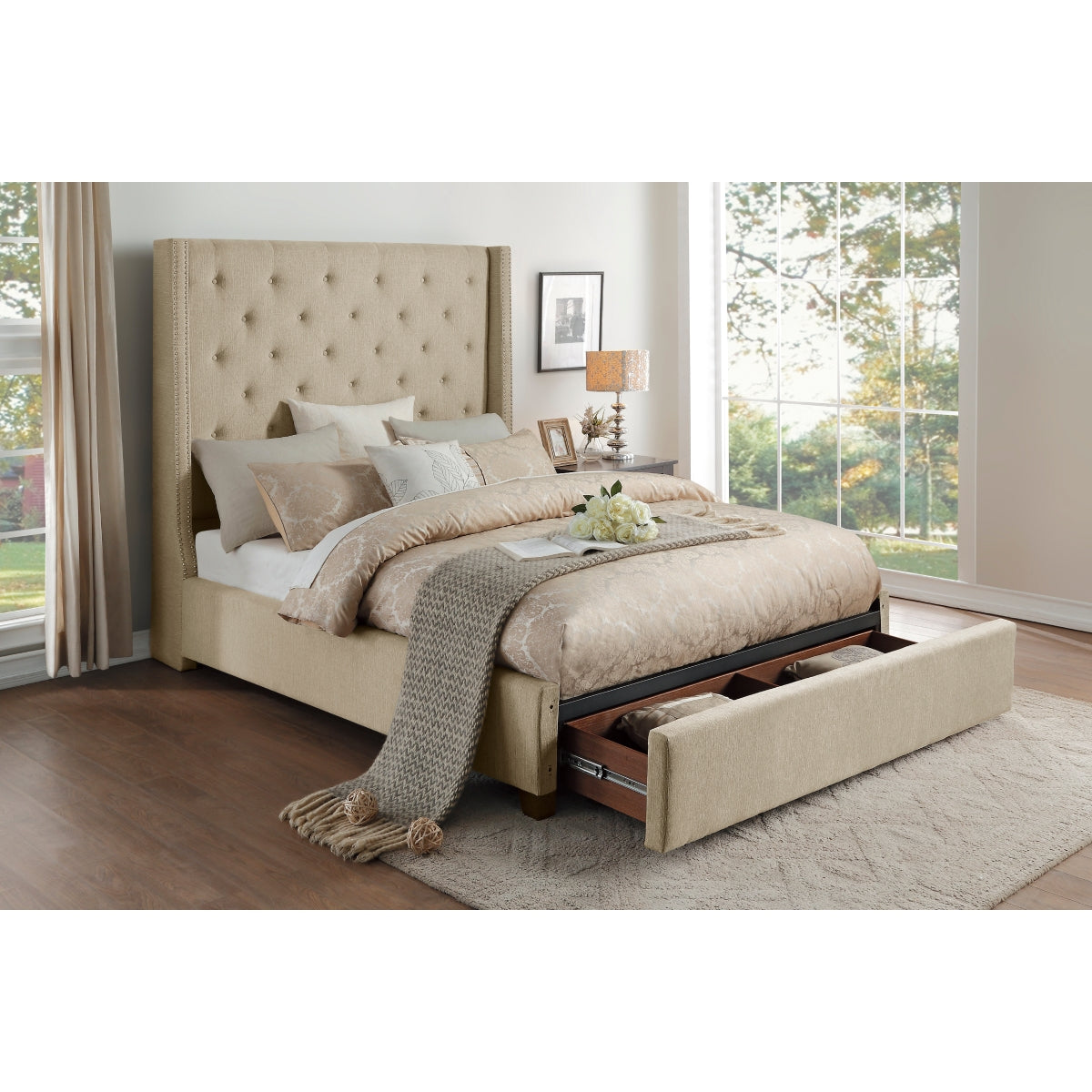 Fairborn Full Platform Bed with Storage Footboard