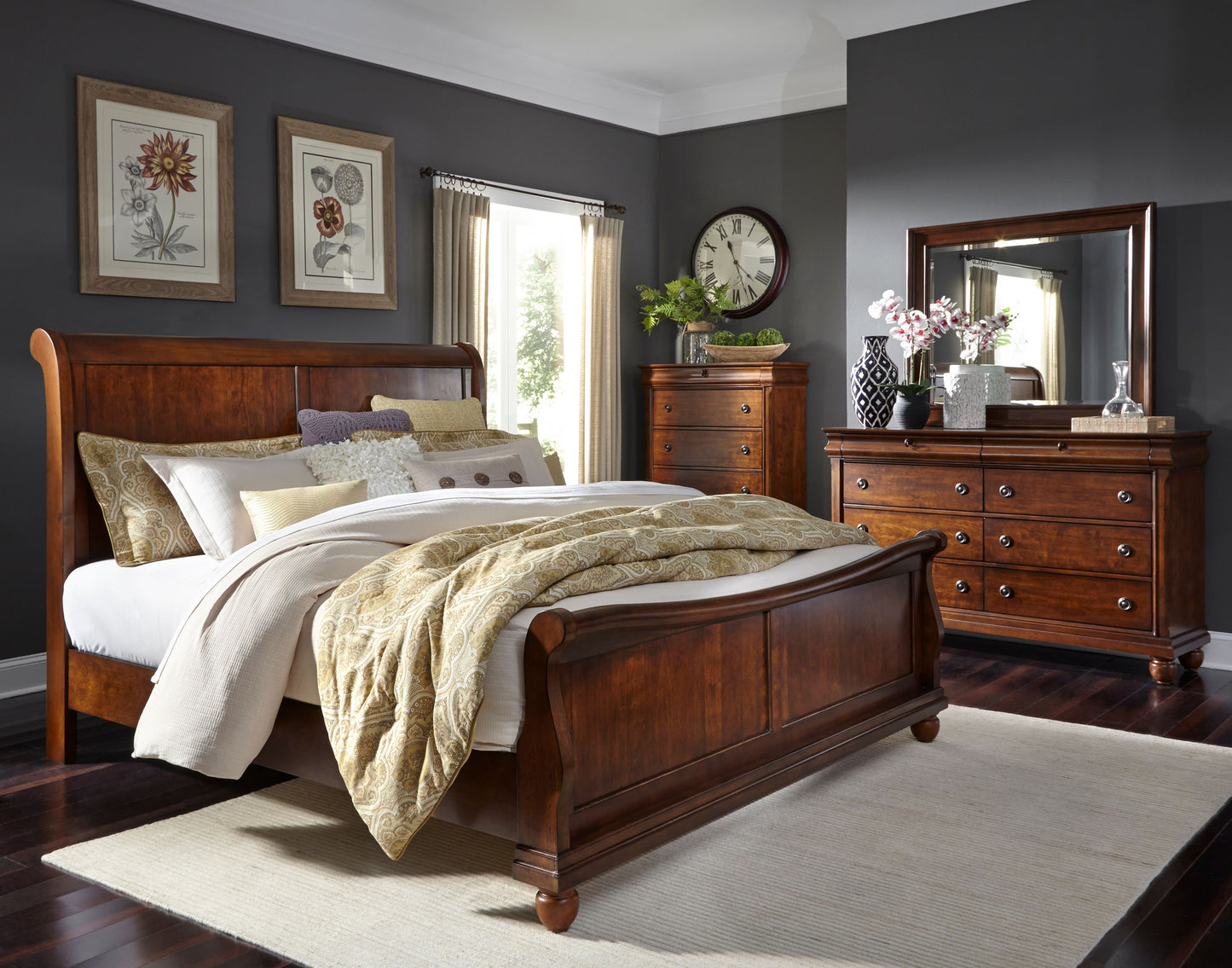 Rustic Traditions Cali King Sleigh Rails