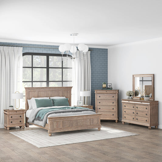 Rustic Traditions Queen Panel Bed, Dresser & Mirror, Chest, Night Stand