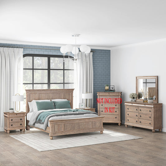 Rustic Traditions Queen Panel Bed, Dresser & Mirror, Night Stand