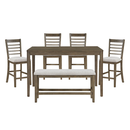 Emilia 6-Piece Pack Counter Height Set - Gray