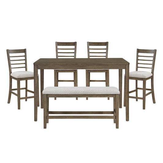 Emilia 6-Piece Pack Counter Height Set - Gray