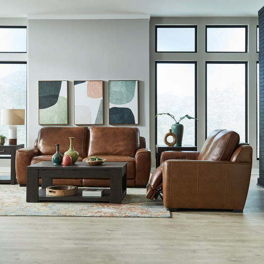 Blake Sofa & Loveseat (Venetian Honey Leather)