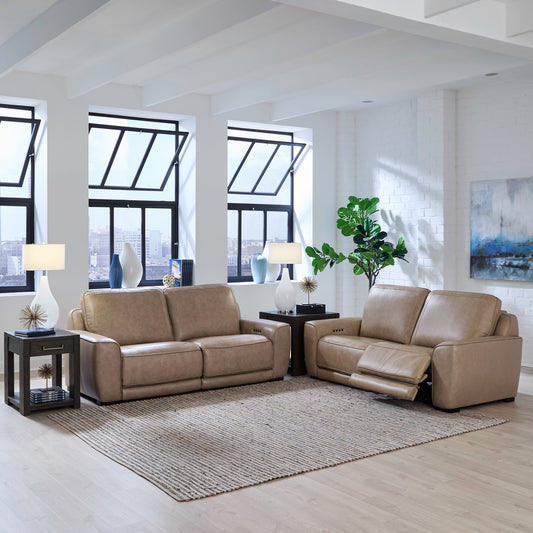 Blake Sofa & Loveseat (Sophia Oatmeal Leather)