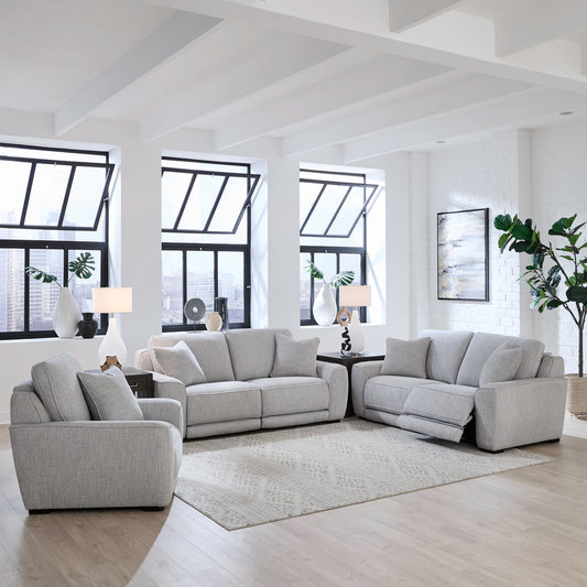 Blake Sofa w/ Loveseat & Recliner (Estero Smoke Fabric)